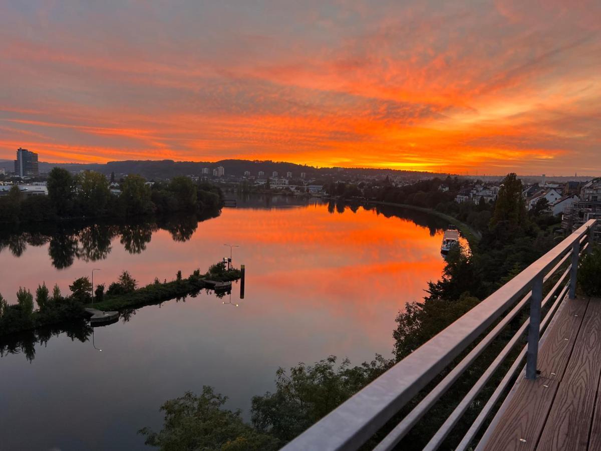 Penthouse Wohnung Mit Schoenem Moselblick In Metternich Koblenz (Rhineland-Palatinate) Exterior foto