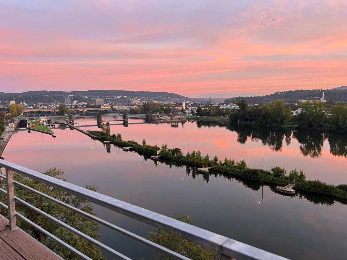 Penthouse Wohnung Mit Schoenem Moselblick In Metternich Koblenz (Rhineland-Palatinate) Exterior foto