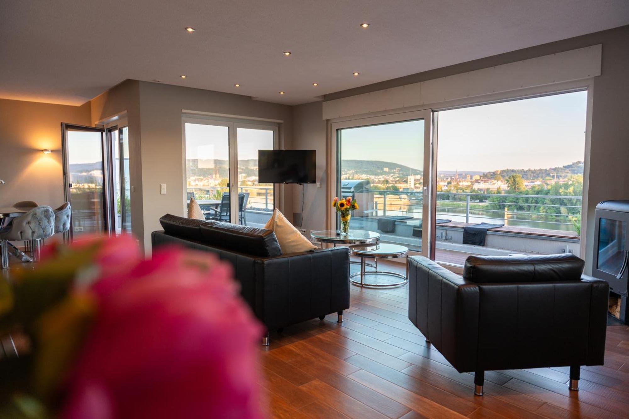 Penthouse Wohnung Mit Schoenem Moselblick In Metternich Koblenz (Rhineland-Palatinate) Exterior foto