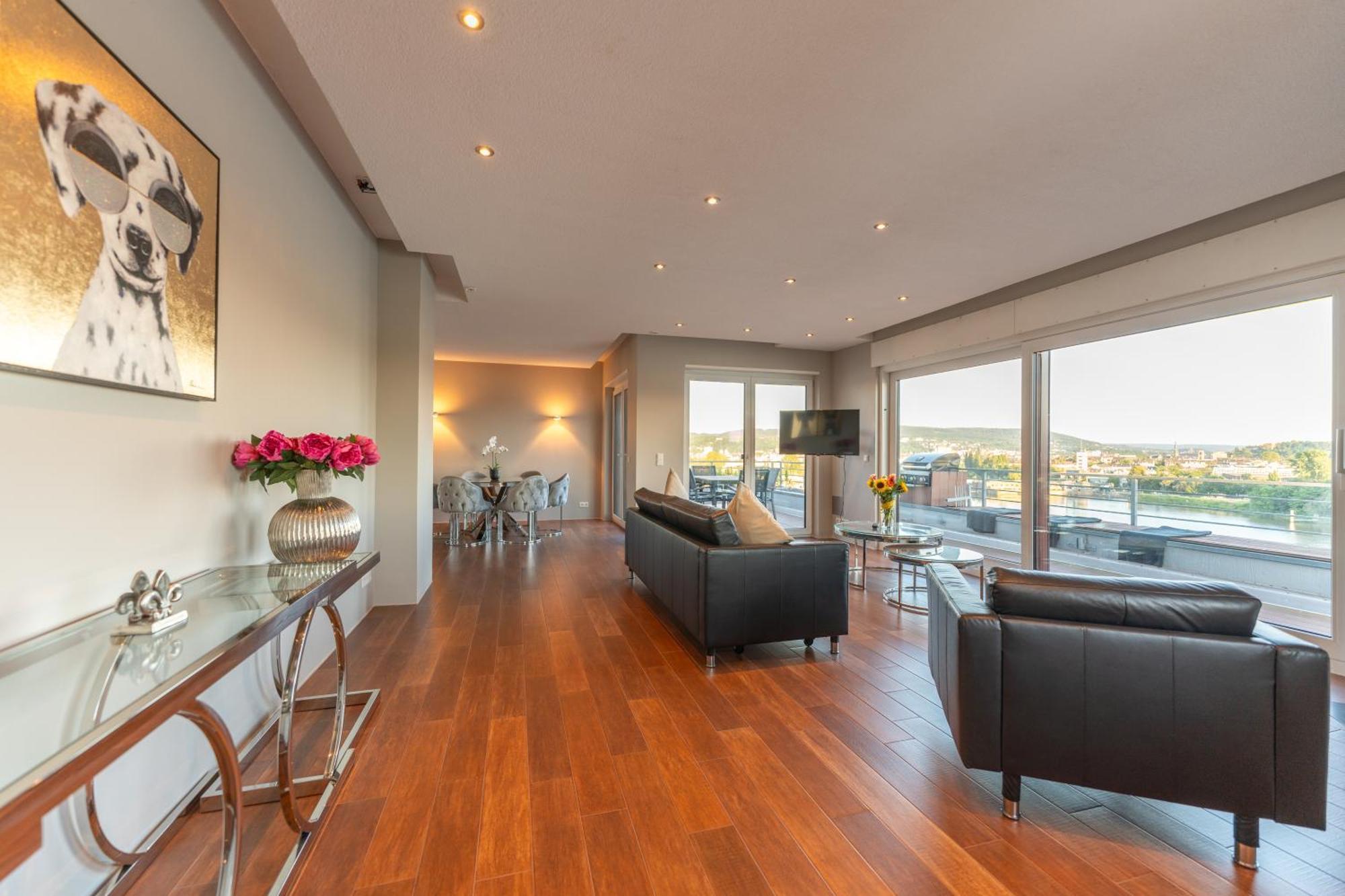 Penthouse Wohnung Mit Schoenem Moselblick In Metternich Koblenz (Rhineland-Palatinate) Exterior foto