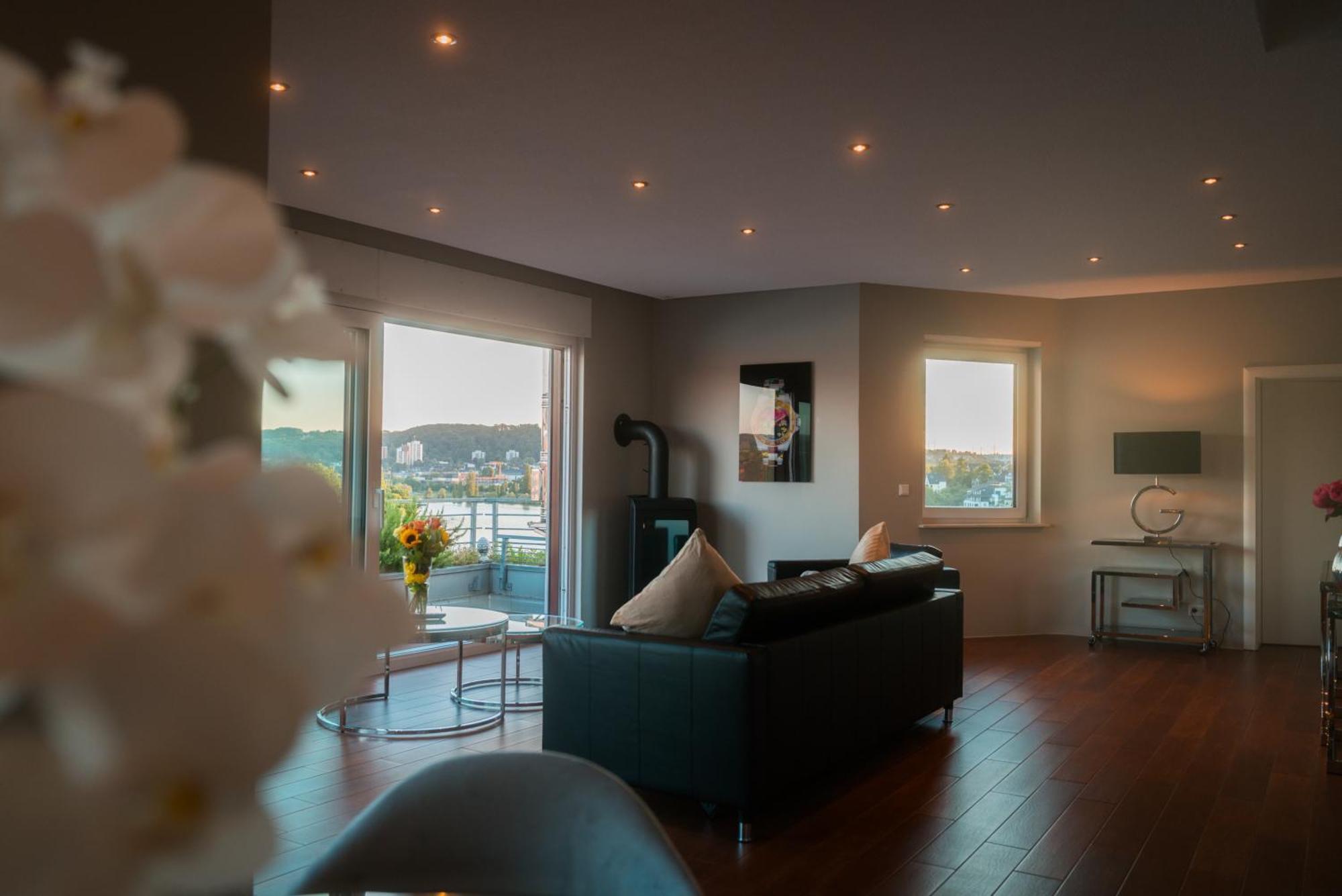 Penthouse Wohnung Mit Schoenem Moselblick In Metternich Koblenz (Rhineland-Palatinate) Exterior foto