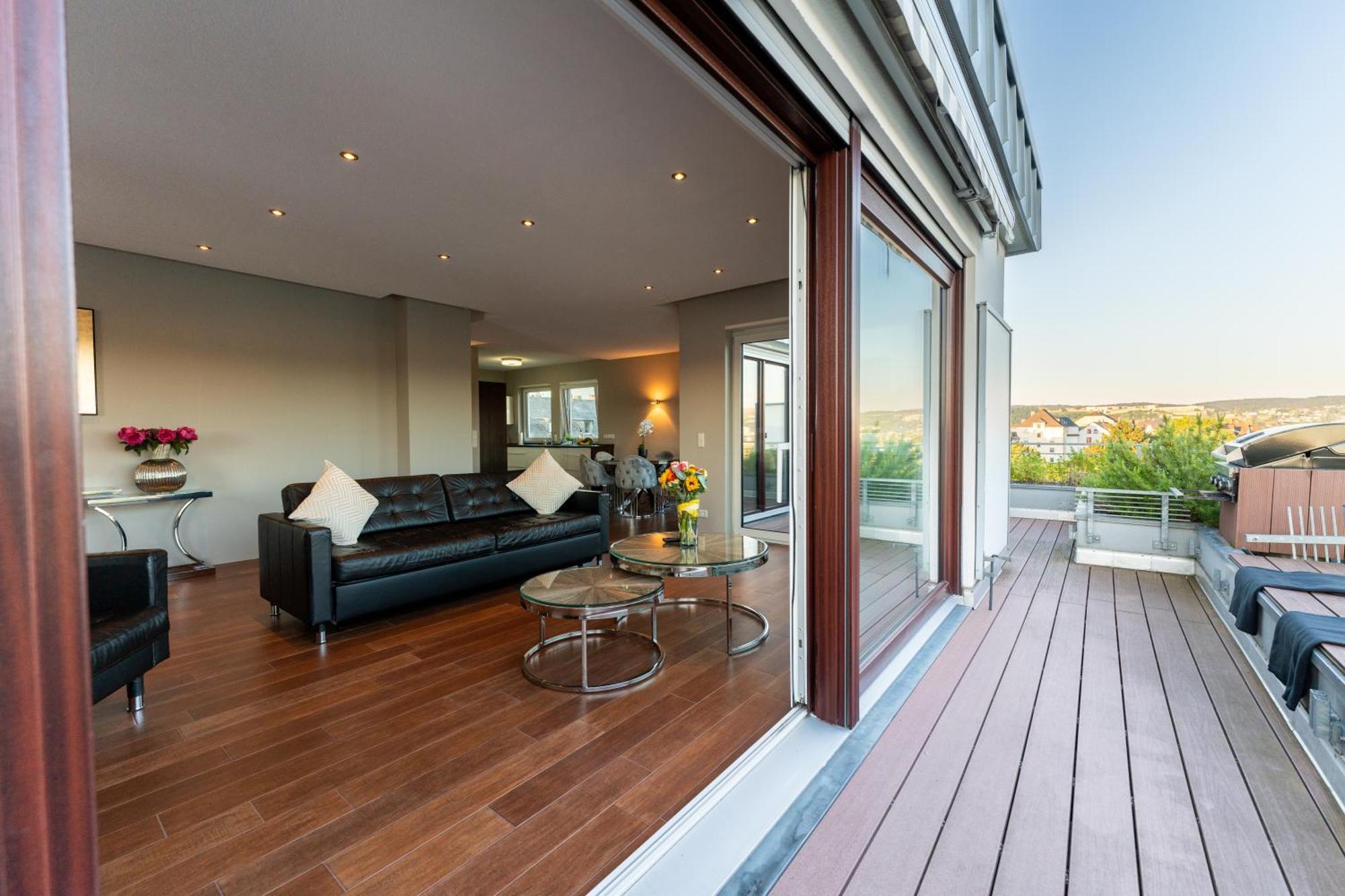 Penthouse Wohnung Mit Schoenem Moselblick In Metternich Koblenz (Rhineland-Palatinate) Exterior foto