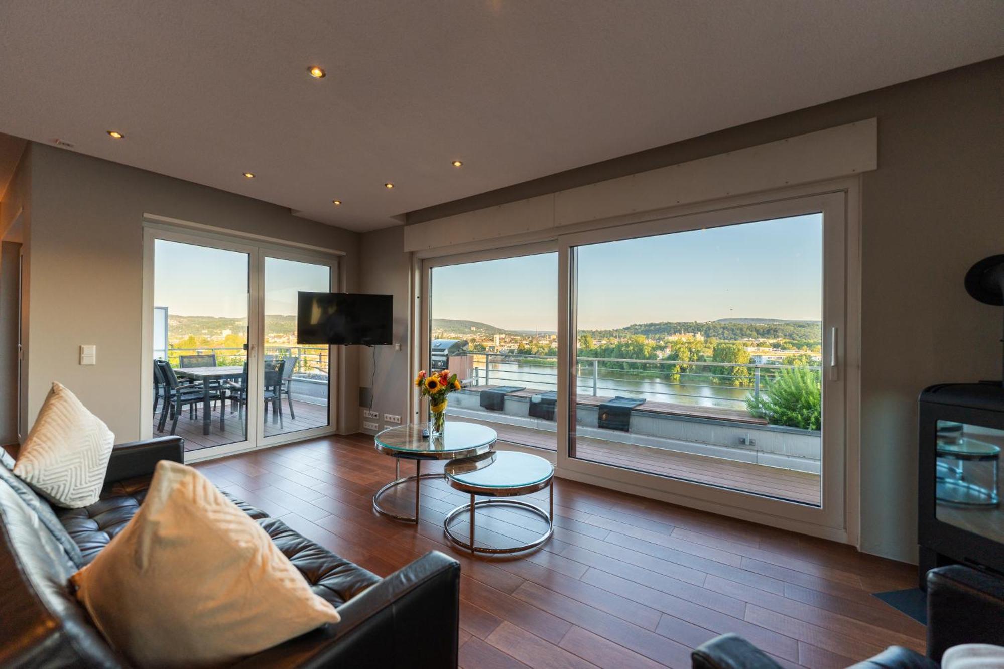 Penthouse Wohnung Mit Schoenem Moselblick In Metternich Koblenz (Rhineland-Palatinate) Exterior foto