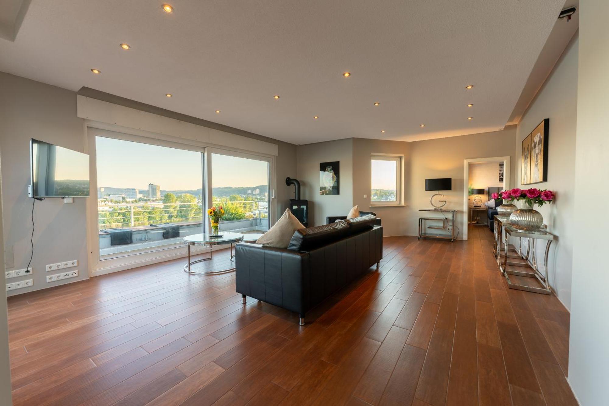 Penthouse Wohnung Mit Schoenem Moselblick In Metternich Koblenz (Rhineland-Palatinate) Exterior foto