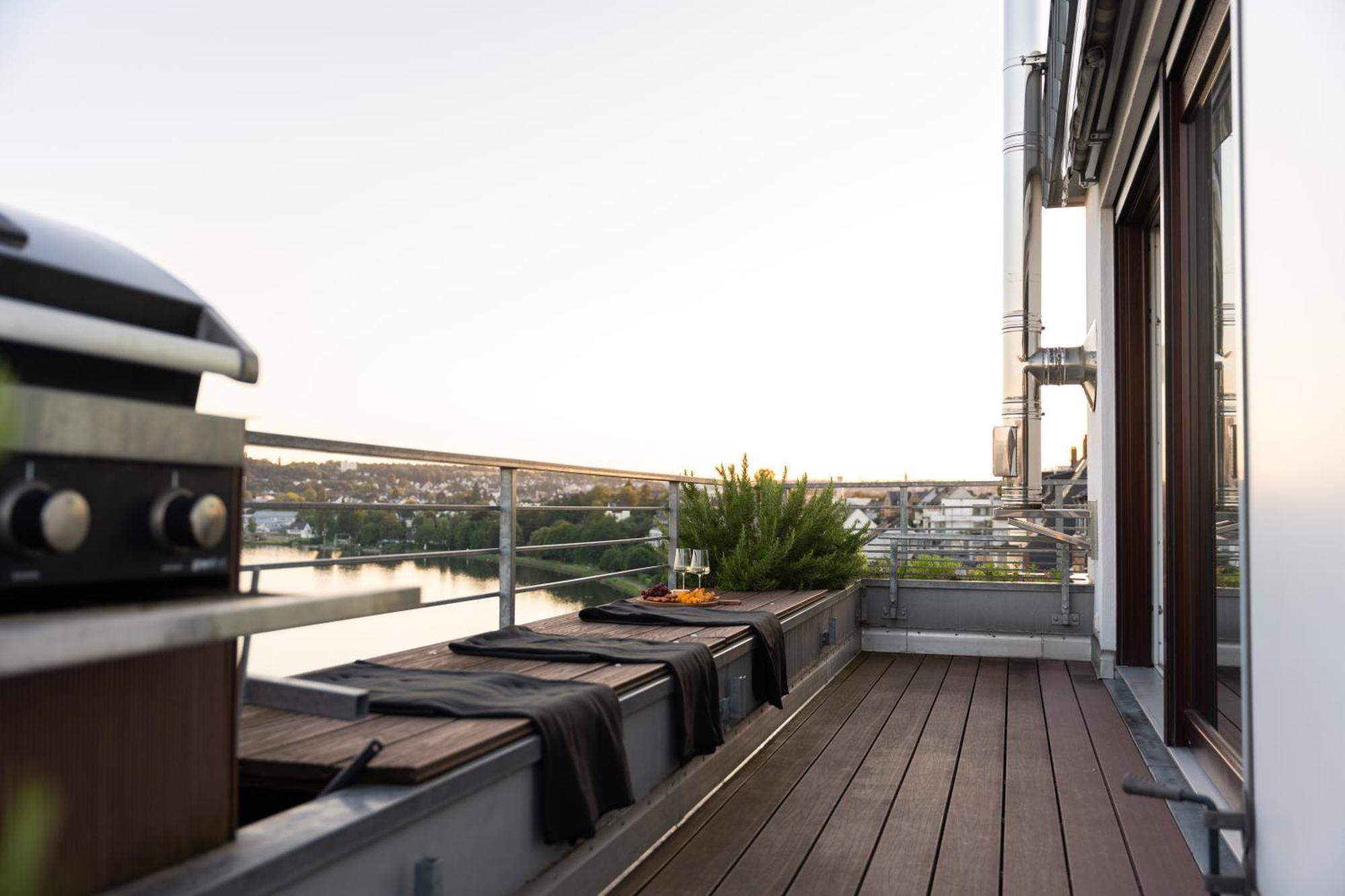 Penthouse Wohnung Mit Schoenem Moselblick In Metternich Koblenz (Rhineland-Palatinate) Exterior foto