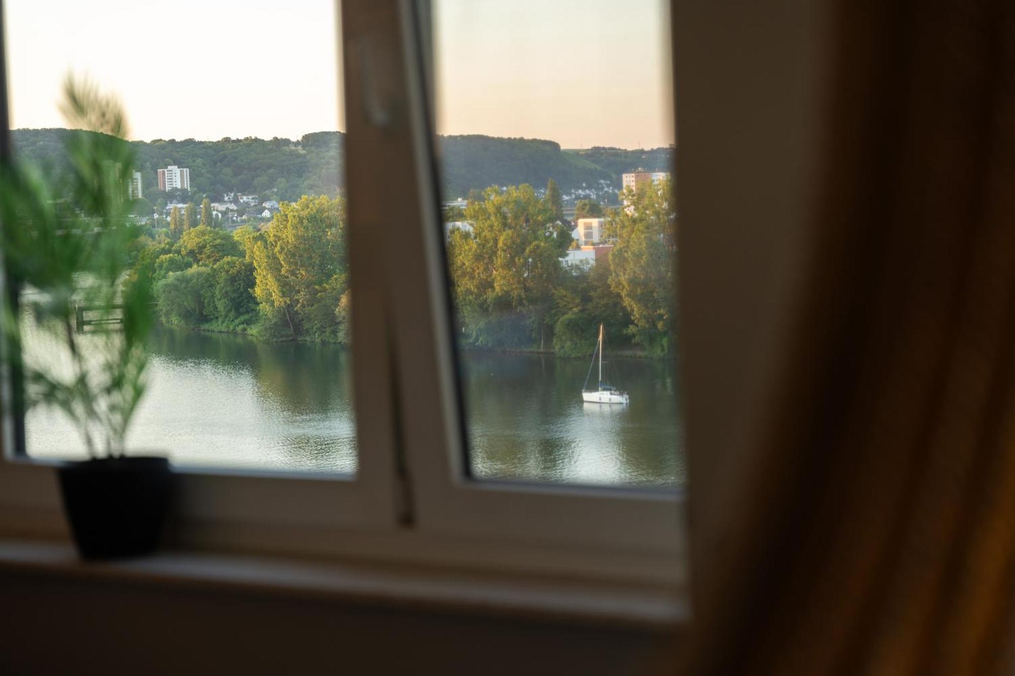 Penthouse Wohnung Mit Schoenem Moselblick In Metternich Koblenz (Rhineland-Palatinate) Exterior foto
